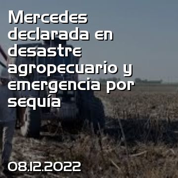 Mercedes declarada en desastre agropecuario y emergencia por sequía