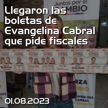 Llegaron las boletas de Evangelina Cabral que pide fiscales