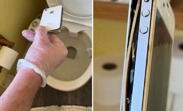 Luego de diez años encontró su iPhone perdido dentro del inodoro