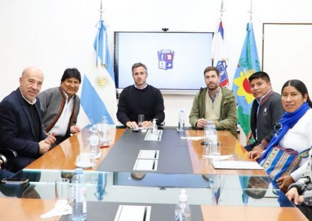 El intendente Ustarroz estuvo junto a Evo Morales en su visita por la Argentina