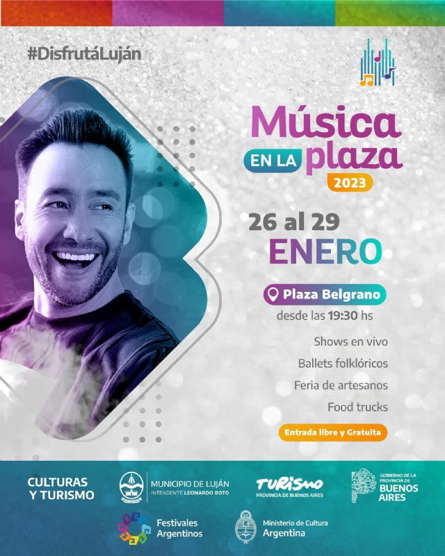 Luciano Pereyra tocará este 28 de enero en Luján en el Ciclo Música en la Plaza
