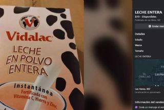 Escandaloso: venden leche donada por el Gobierno en Facebook