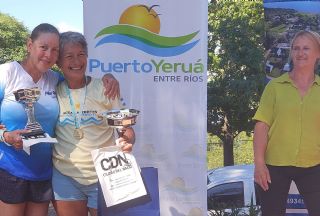 María Laura Mangoni brilló en los 21K del circuito aguas abiertas del río Uruguay