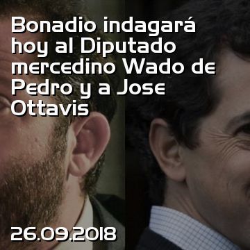 Bonadio indagará hoy al Diputado mercedino Wado de Pedro y a Jose Ottavis