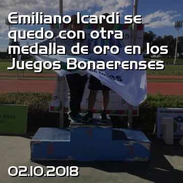 Emiliano Icardi se quedo con otra medalla de oro en los Juegos Bonaerenses
