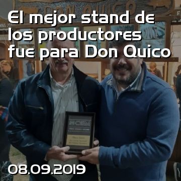 El mejor stand de los productores fue para Don Quico