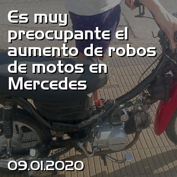 Es muy preocupante el aumento de robos de motos en Mercedes
