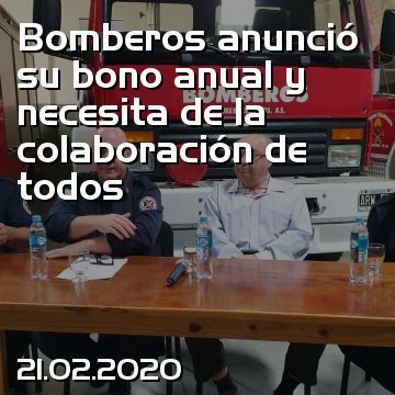 Bomberos anunció su bono anual y necesita de la colaboración de todos