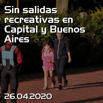 Sin salidas recreativas en Capital y Buenos Aires