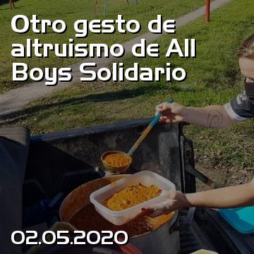 Otro gesto de altruismo de All Boys Solidario