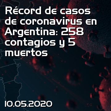 Récord de casos de coronavirus en Argentina: 258 contagios y 5 muertos
