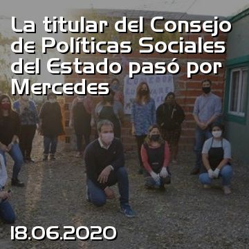 La titular del Consejo de Políticas Sociales del Estado pasó por Mercedes