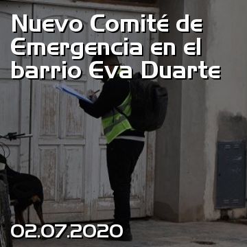 Nuevo Comité de Emergencia en el barrio Eva Duarte