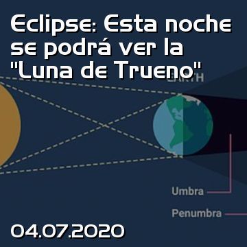 Eclipse: Esta noche se podrá ver la “Luna de Trueno”