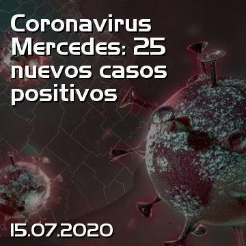 Coronavirus Mercedes: 25 nuevos casos positivos