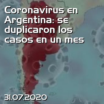 Coronavirus en Argentina: se duplicaron los casos en un mes