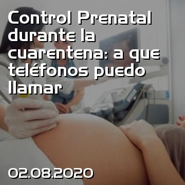 Control Prenatal durante la cuarentena: a que teléfonos puedo llamar