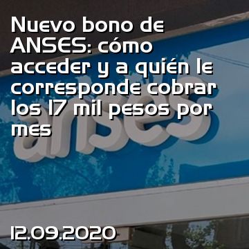Nuevo bono de ANSES: cómo acceder y a quién le corresponde cobrar los 17 mil pesos por mes