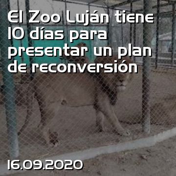 El Zoo Luján tiene 10 días para presentar un plan de reconversión