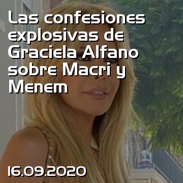 Las confesiones explosivas de Graciela Alfano sobre Macri y Menem