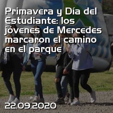 Primavera y Día del Estudiante: los jóvenes de Mercedes marcaron el camino en el parque