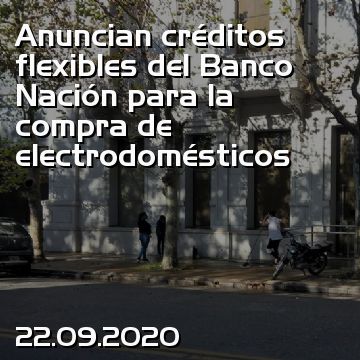 Anuncian créditos flexibles del Banco Nación para la compra de electrodomésticos