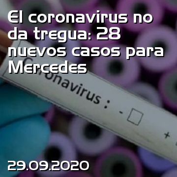 El coronavirus no da tregua: 28 nuevos casos para Mercedes