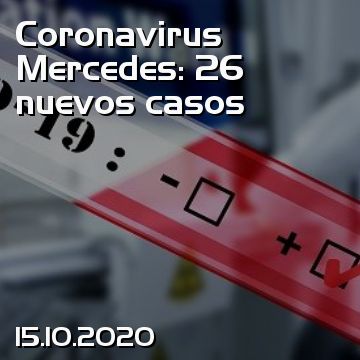 Coronavirus Mercedes: 26 nuevos casos
