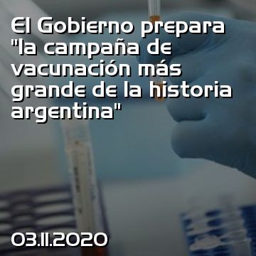 El Gobierno prepara “la campaña de vacunación más grande de la historia argentina”