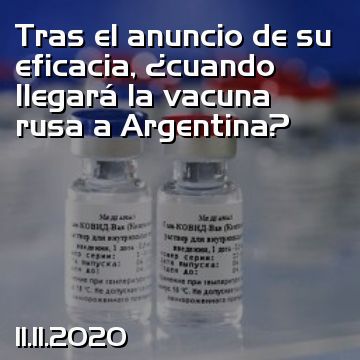 Tras el anuncio de su eficacia, ¿cuando llegará la vacuna rusa a Argentina?