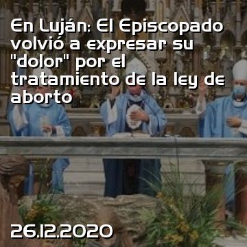 En Luján: El Episcopado volvió a expresar su “dolor” por el tratamiento de la ley de aborto