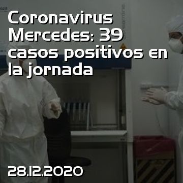Coronavirus Mercedes: 39 casos positivos en la jornada