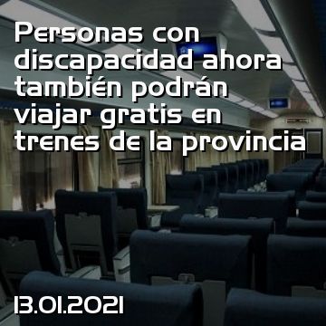 Personas con discapacidad ahora también podrán viajar gratis en trenes de la provincia