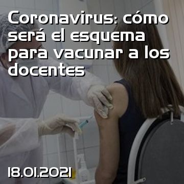 Coronavirus: cómo será el esquema para vacunar a los docentes