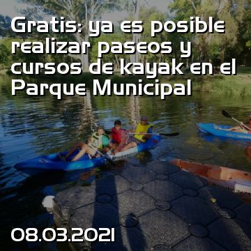 Gratis: ya es posible realizar paseos y cursos de kayak en el Parque Municipal