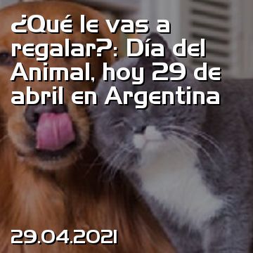 ¿Qué le vas a regalar?: Día del Animal, hoy 29 de abril en Argentina
