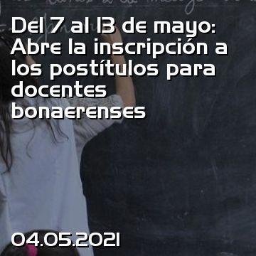 Del 7 al 13 de mayo: Abre la inscripción a los postítulos para docentes bonaerenses