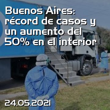 Buenos Aires: récord de casos y un aumento del 50% en el interior