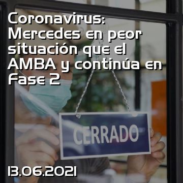 Coronavirus: Mercedes en peor situación que el AMBA y continúa en Fase 2