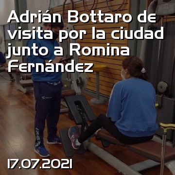 Adrián Bottaro de visita por la ciudad junto a Romina Fernández