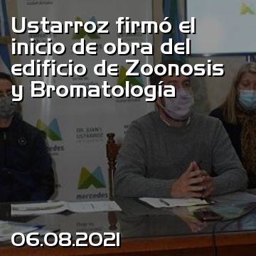 Ustarroz firmó el inicio de obra del edificio de Zoonosis y Bromatología