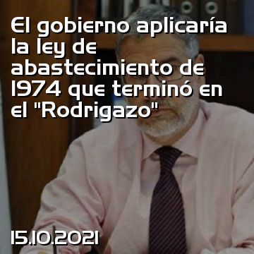 El gobierno aplicaría la ley de abastecimiento de 1974 que terminó en el “Rodrigazo”