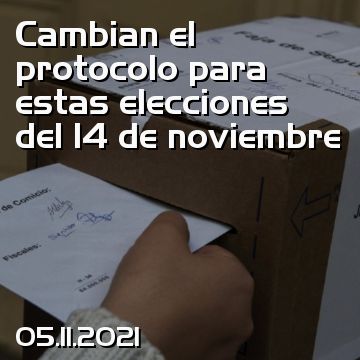 Cambian el protocolo para estas elecciones del 14 de noviembre