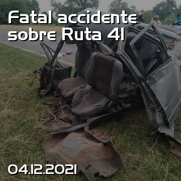 Fatal accidente sobre Ruta 41