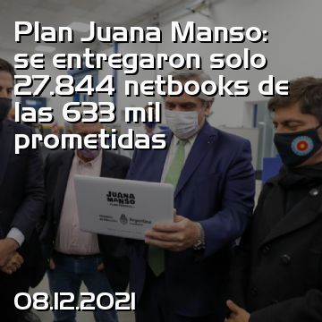 Plan Juana Manso: se entregaron solo 27.844 netbooks de las 633 mil prometidas