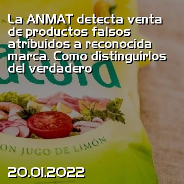 La ANMAT detecta venta de productos falsos atribuidos a reconocida marca. Como distinguirlos del verdadero