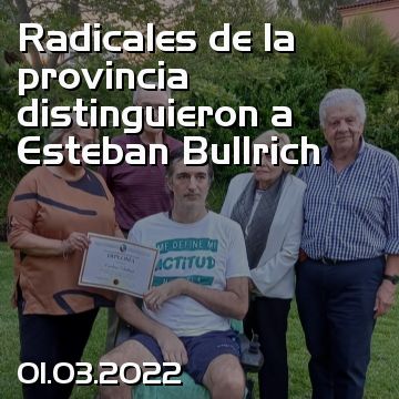 Radicales de la provincia distinguieron a Esteban Bullrich