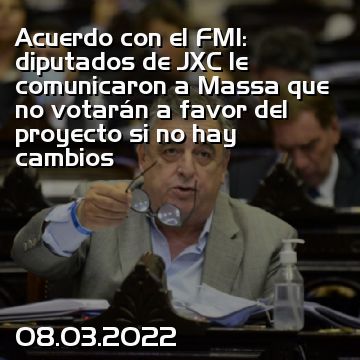 Acuerdo con el FMI: diputados de JXC le comunicaron a Massa que no votarán a favor del proyecto si no hay cambios