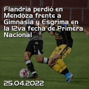 Flandria perdió en Mendoza frente a Gimnasia y Esgrima en la 12va fecha de Primera Nacional