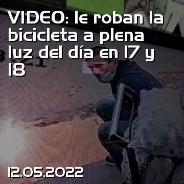VIDEO: le roban la bicicleta a plena luz del día en 17 y 18